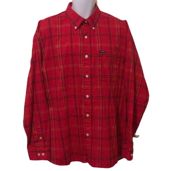 Ivy Crew Classics Men Button Down Shirt Size XL Red Plaid Long Sleeve Red - Picture 1 of 12